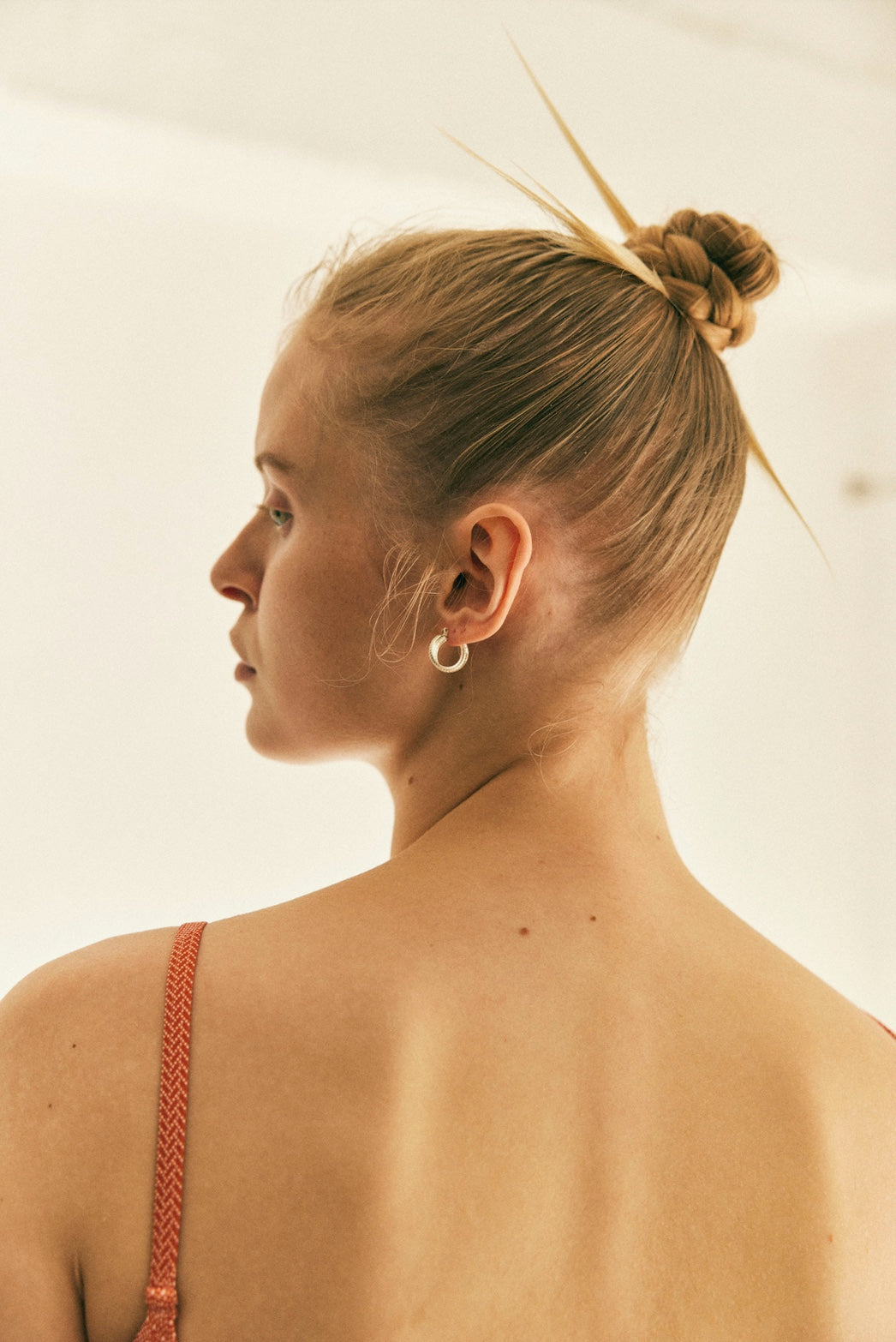 ♻Back Round Swim Tank Bishamon-Kikko Orange