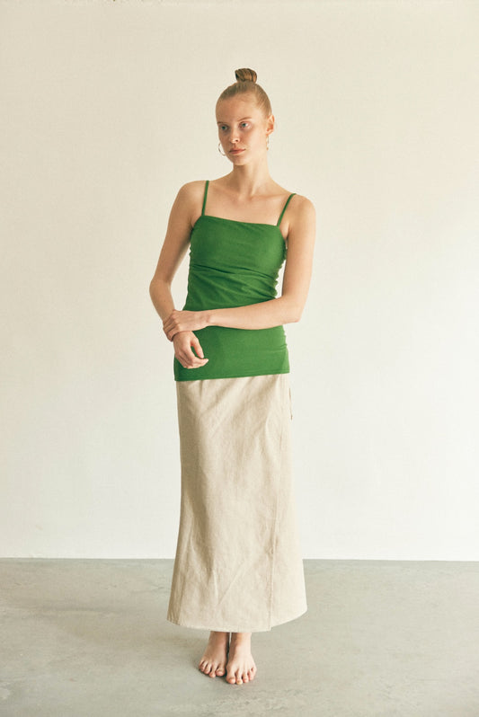 Hemp Sandy Wrap Skirt Natural
