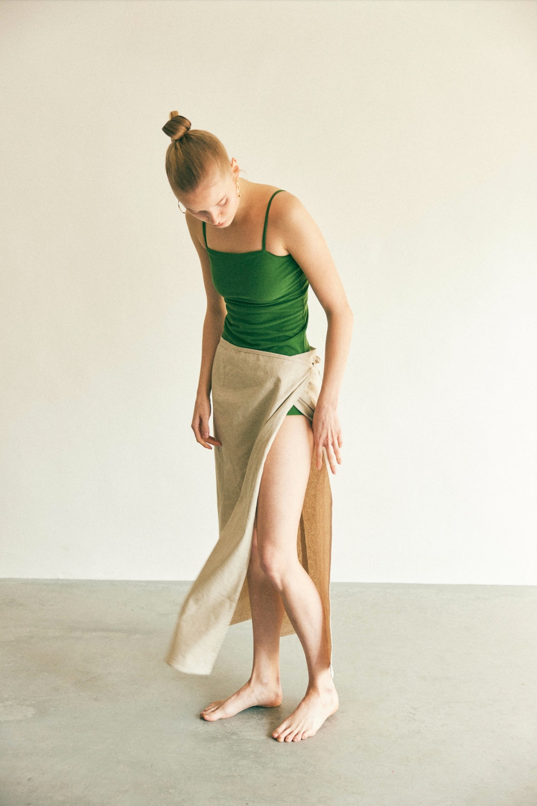 Hemp Sandy Wrap Skirt Natural