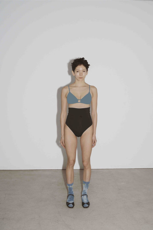 ♻︎Twin-Lines Bikini Top 墨青