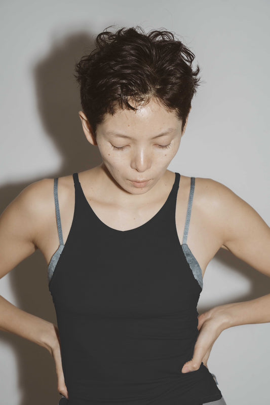 ♻︎Overlay Swim Cami 黒