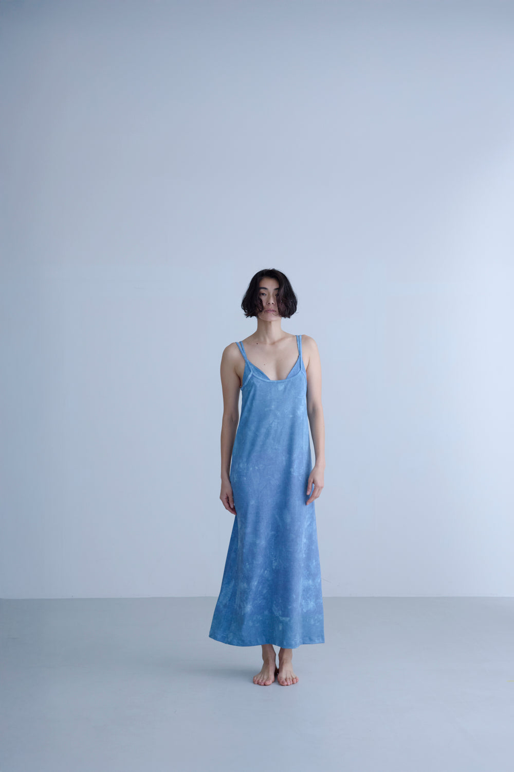 〈NEW〉♻Layering Long Dress 藍染 Marble