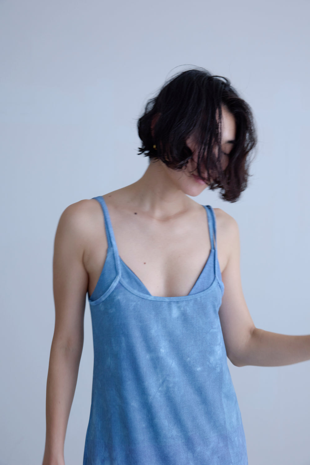 〈NEW〉♻Layering Long Dress 藍染 Marble