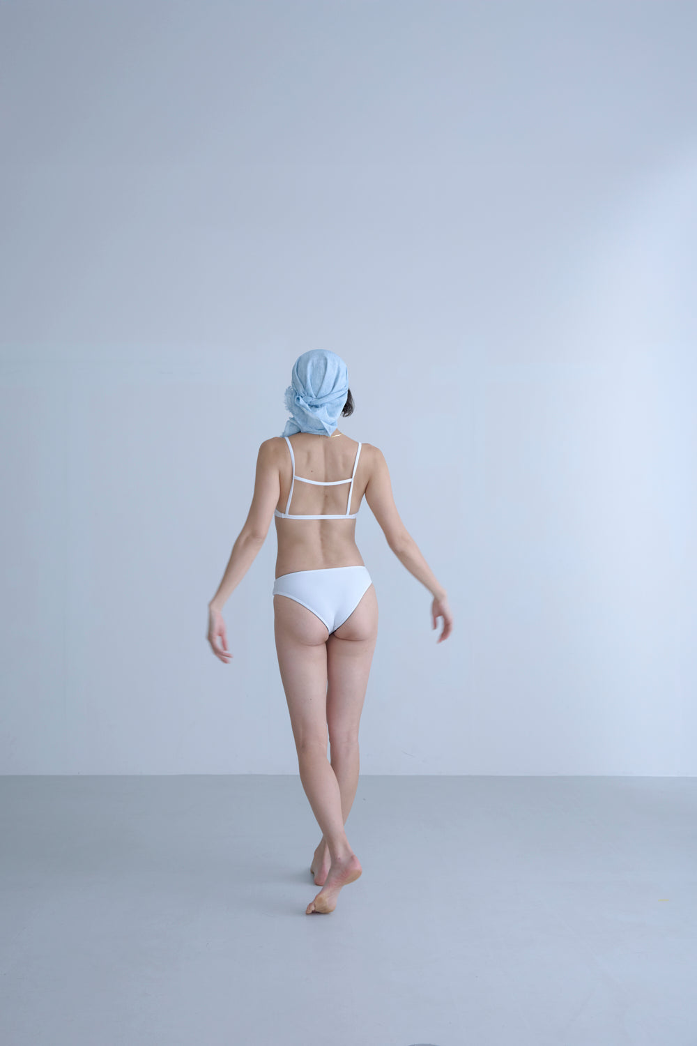 〈NEW〉♻Back Line Bikini Top White