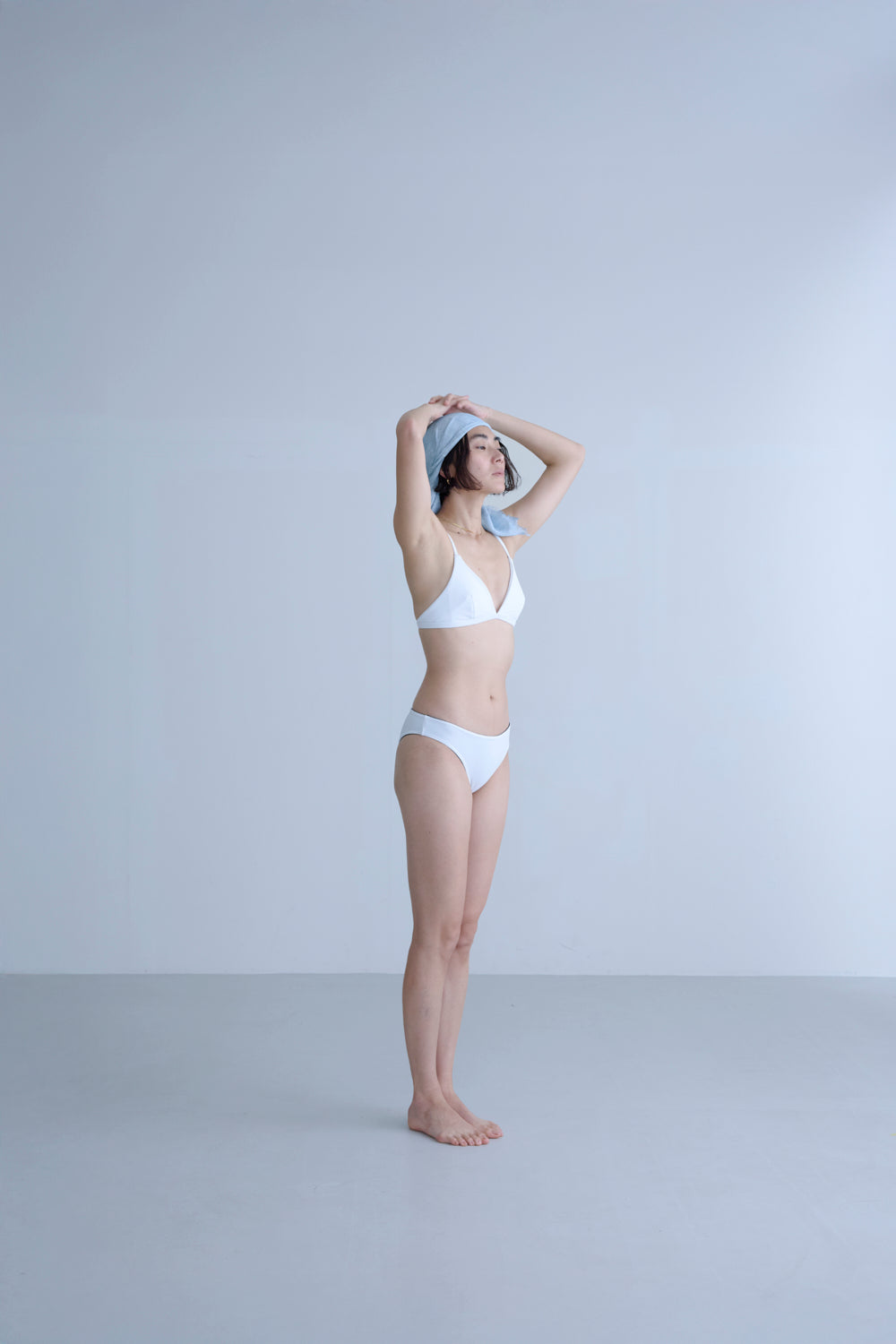 〈NEW〉♻Back Line Bikini Top White