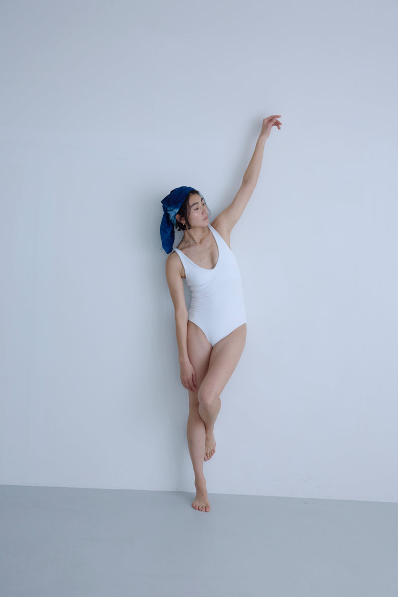 eit swim one-piece〈NEW〉♻Rhombus One-Piece 白 – eit swim