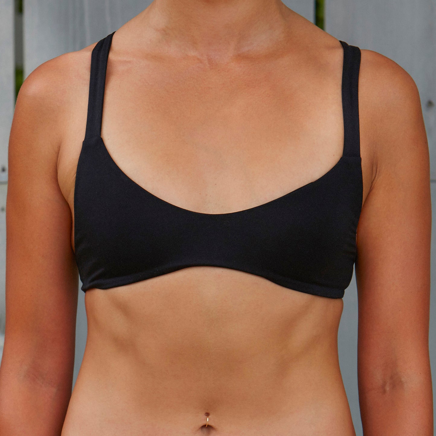 Back Ribbon Bikini Top BLK