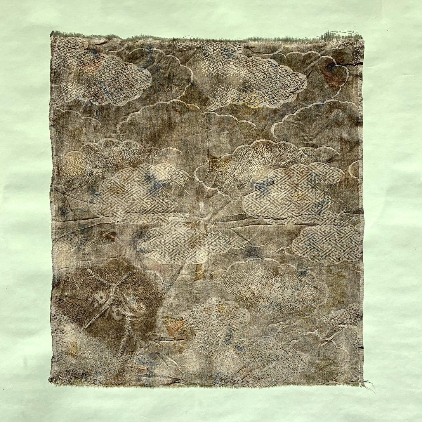 Shiso 紫蘇 -plant dyed antique kimono scarf-