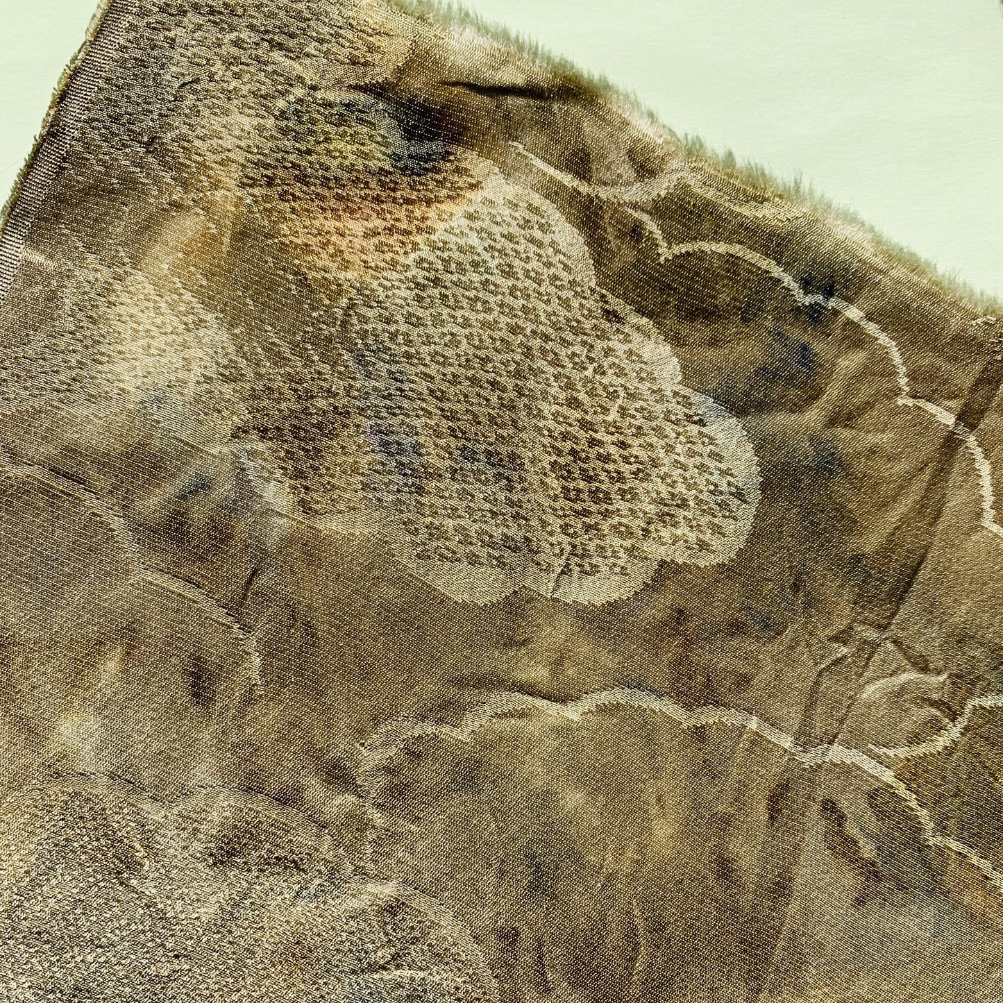 Shiso 紫蘇 -plant dyed antique kimono scarf-