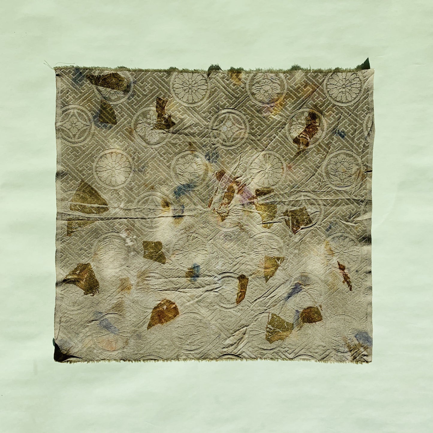 Asisai 紫陽花 弐 -plant dyed antique kimono scarf-