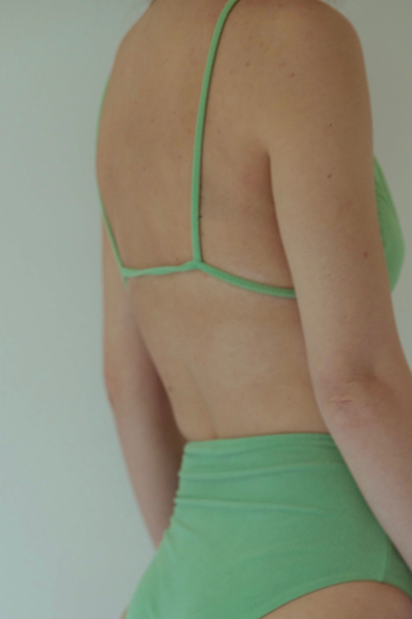 ♻Solid Bikini Top 淡緑