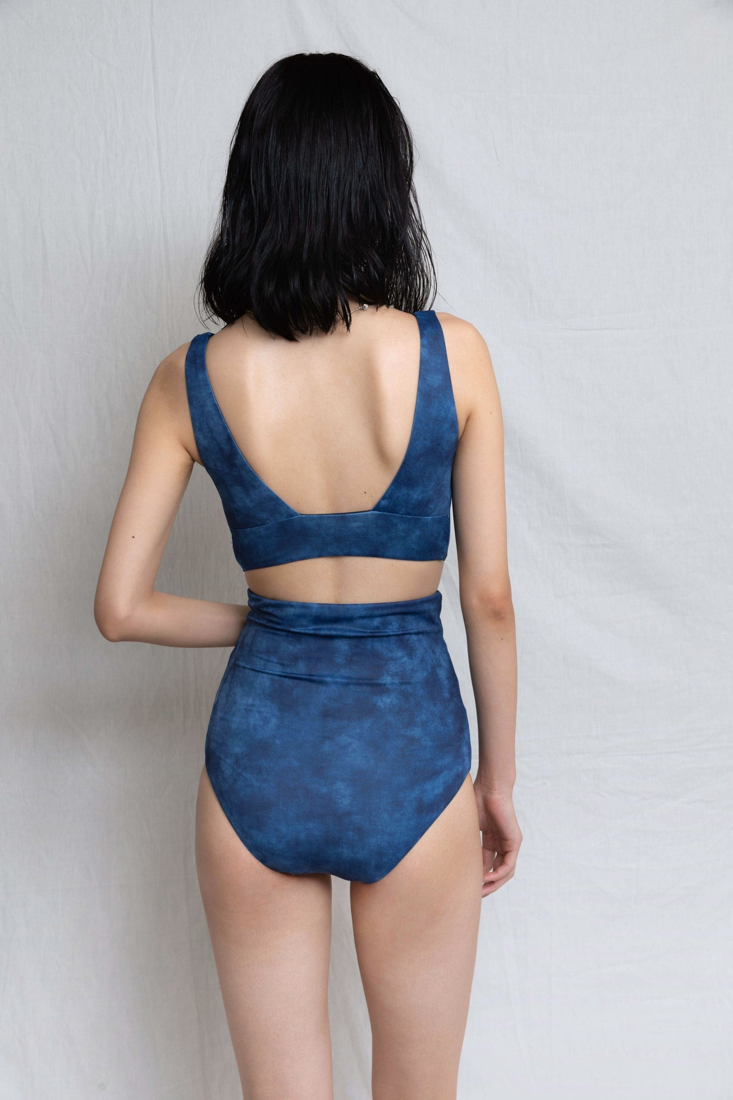 ♻Swim Tank Shorty 藍染