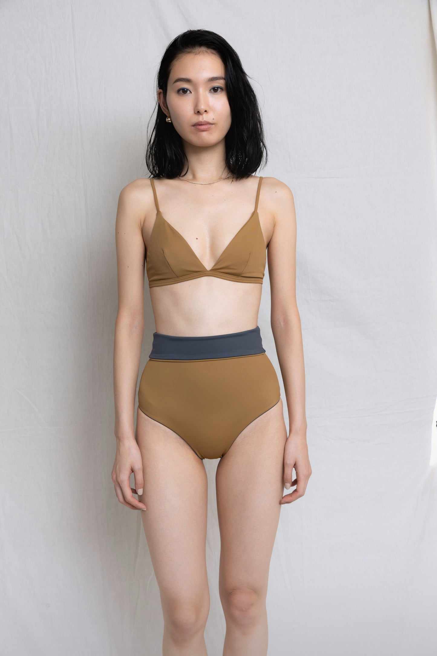 ♻Back Line Bikini Top 山吹
