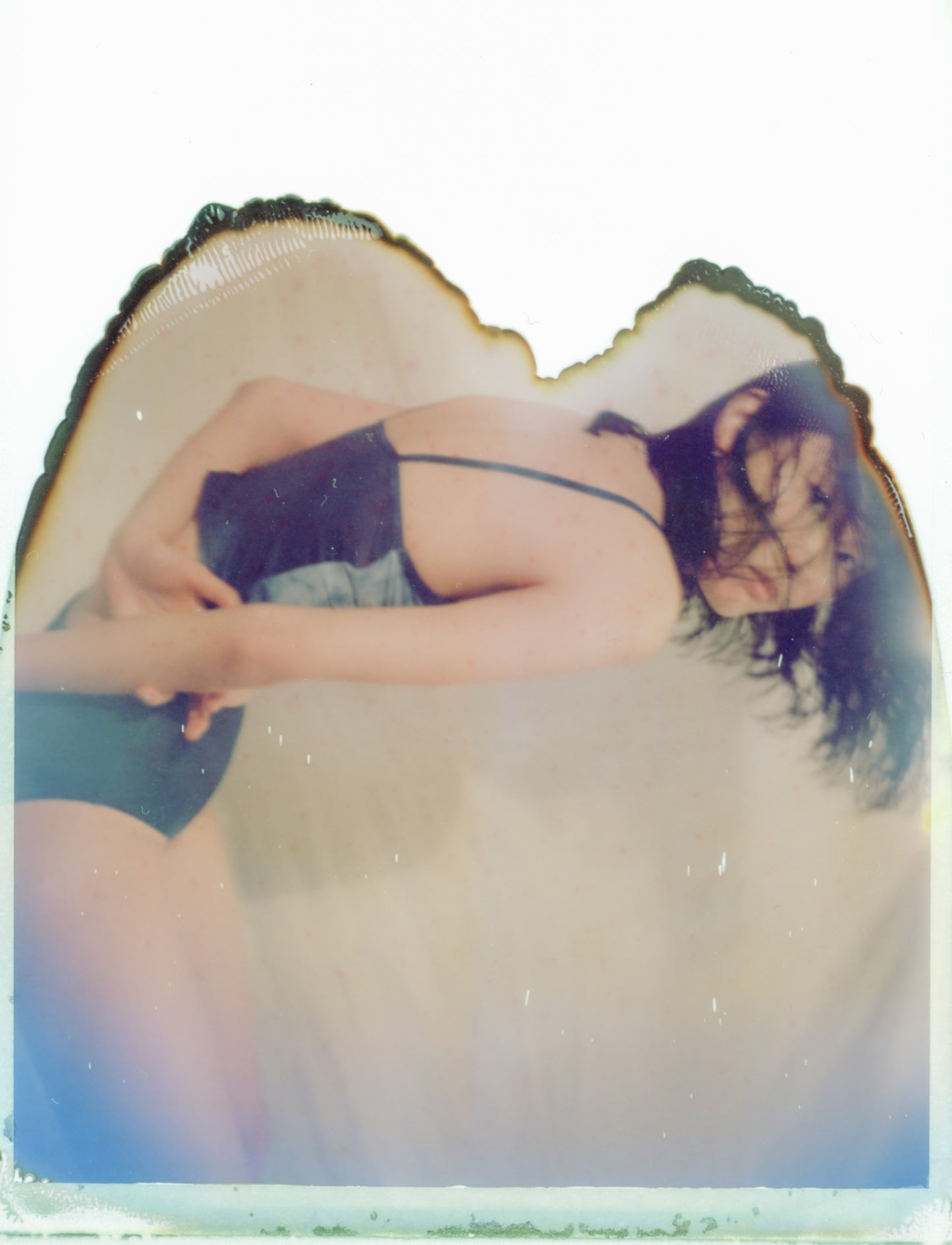 ♻High Neck Swim Tank 藍染