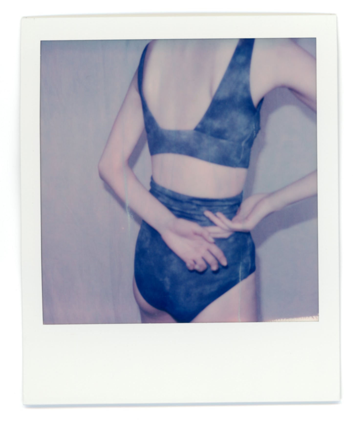 ♻Reversible High Waisted Bikini Bottom 藍染