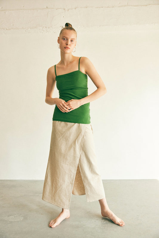 Hemp Sandy Wrap Skirt Natural