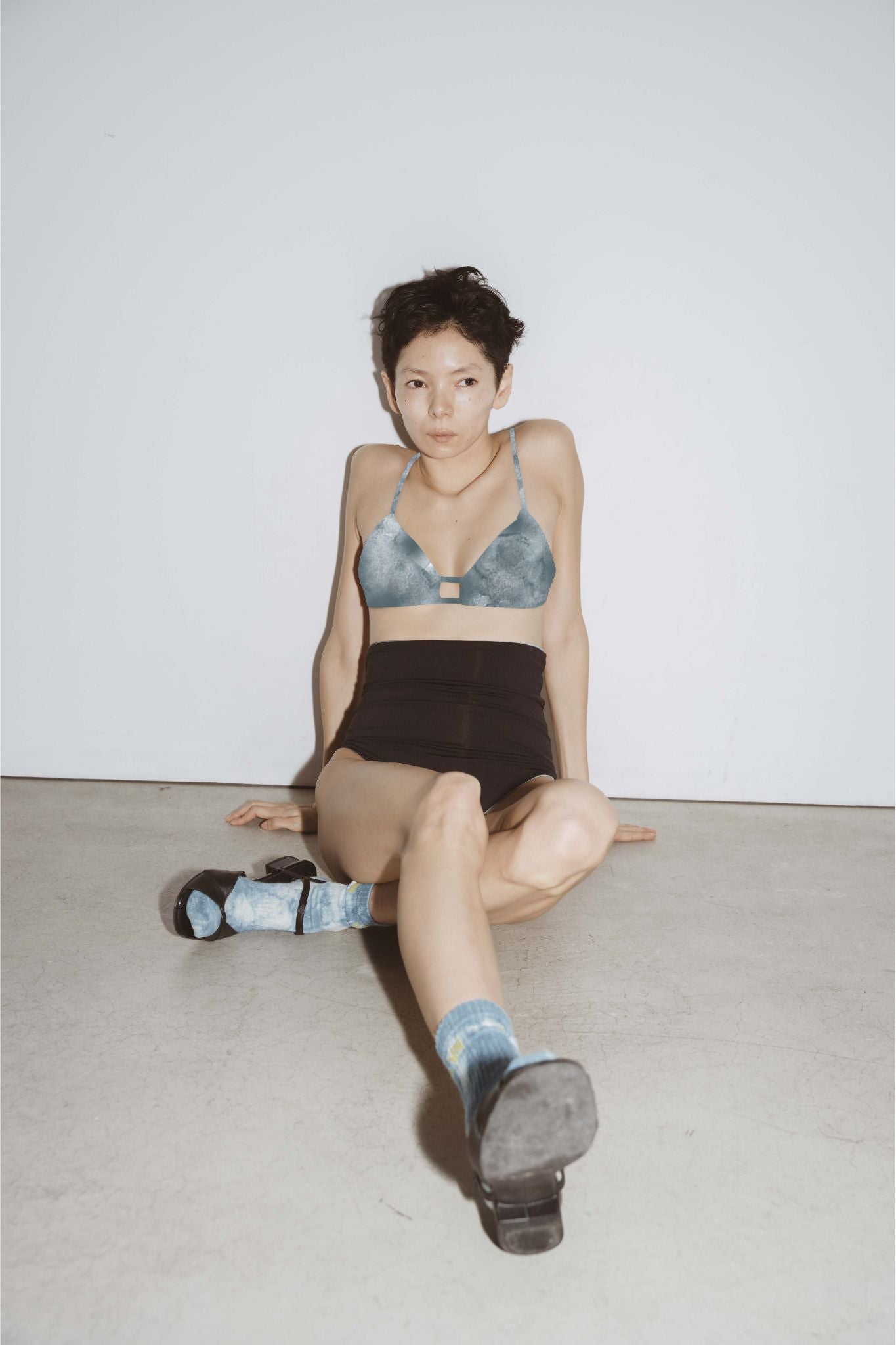 ♻︎Twin-Lines Bikini Top Plant Marble
