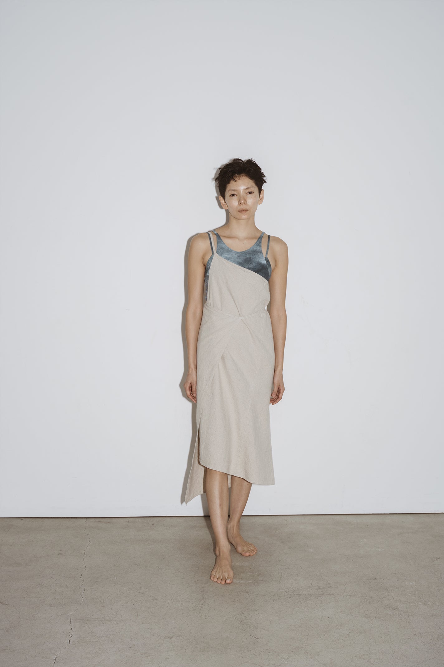 ♻︎Overlay Swim Cami Plant Marble