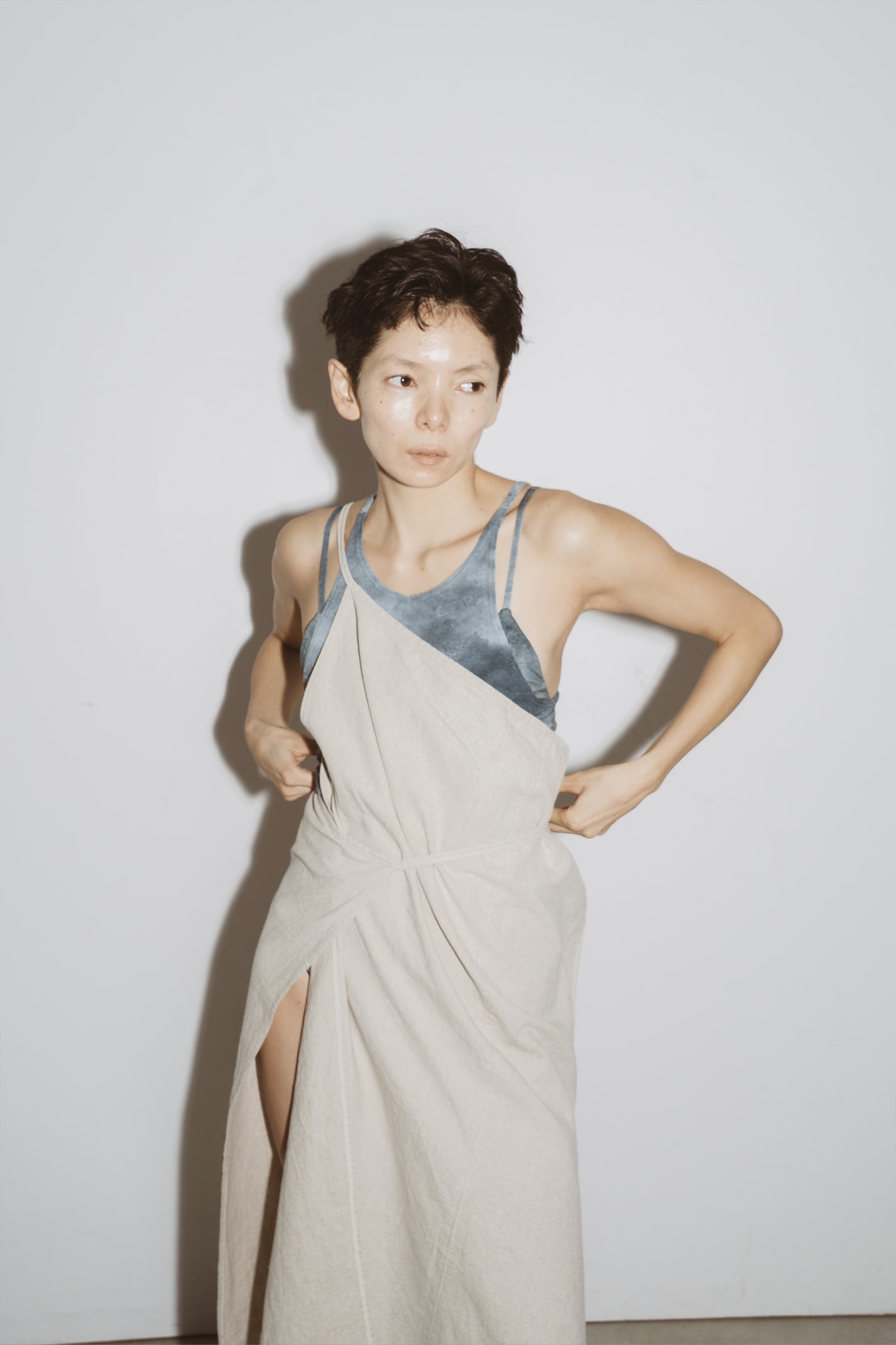 ♻︎Overlay Swim Cami Plant Marble