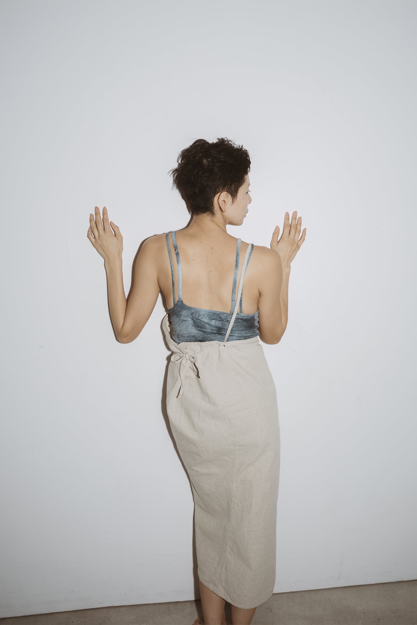 ♻︎Overlay Swim Cami Plant Marble