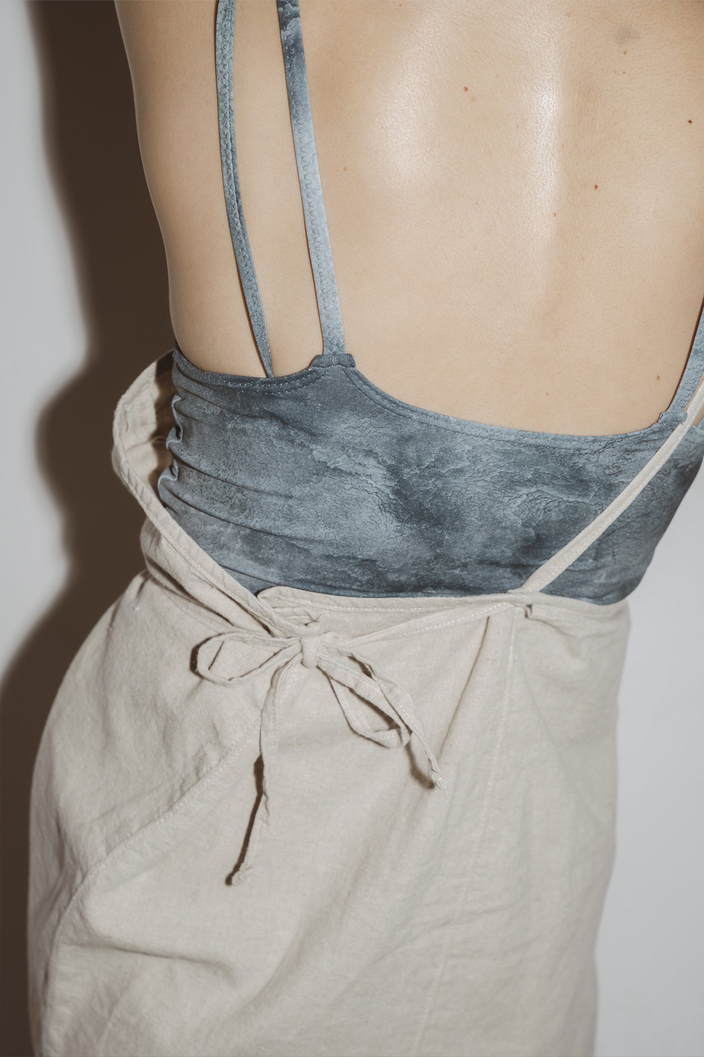 ♻︎Overlay Swim Cami Plant Marble