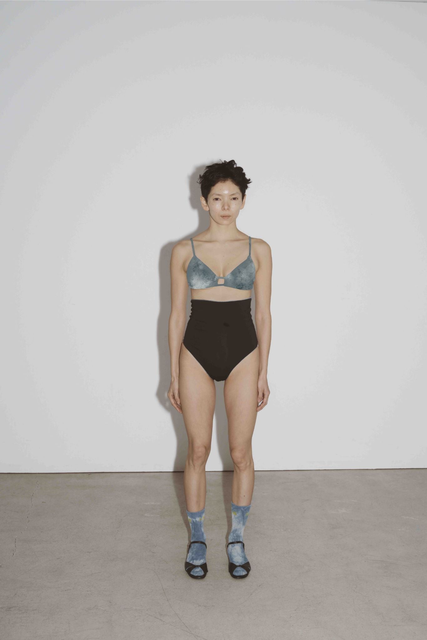 ♻︎Twin-Lines Bikini Top Plant Marble