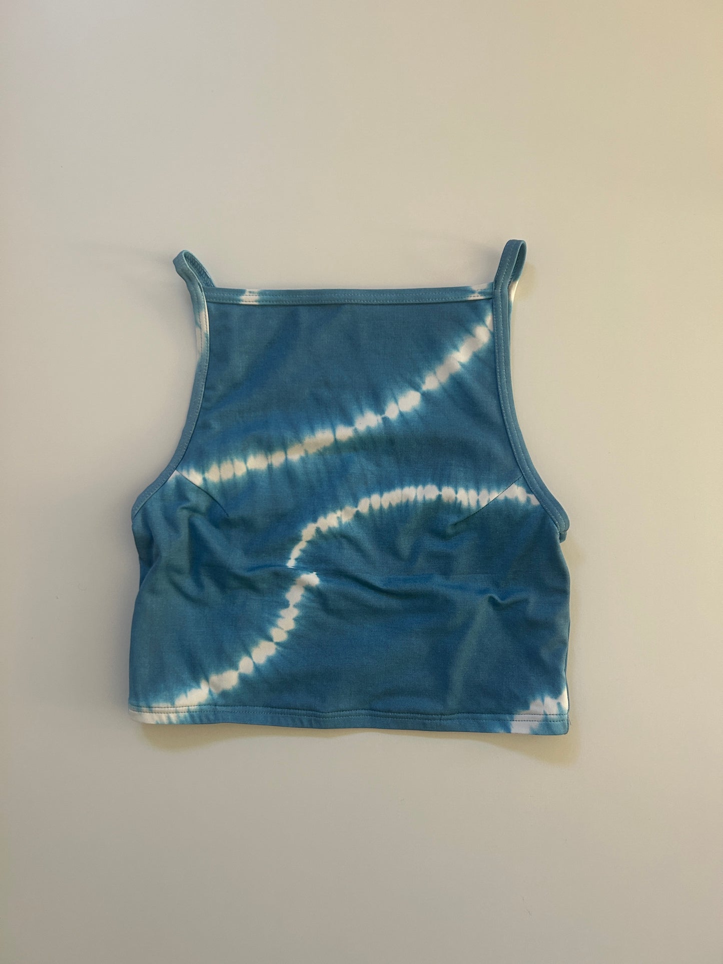 〈NEW〉♻High Neck Short Swim Tank 藍染 Line　