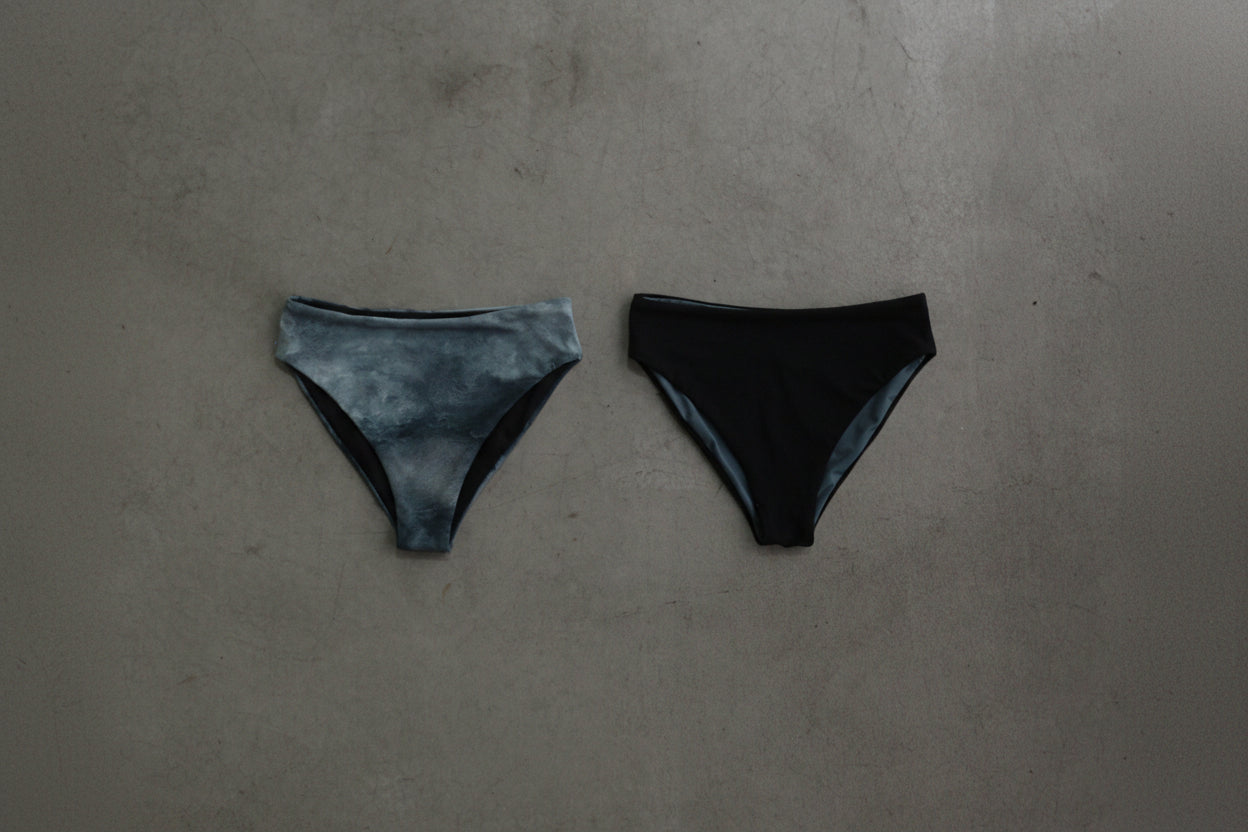 ♻︎Reversible Midi Bottom Plant Marble × Black