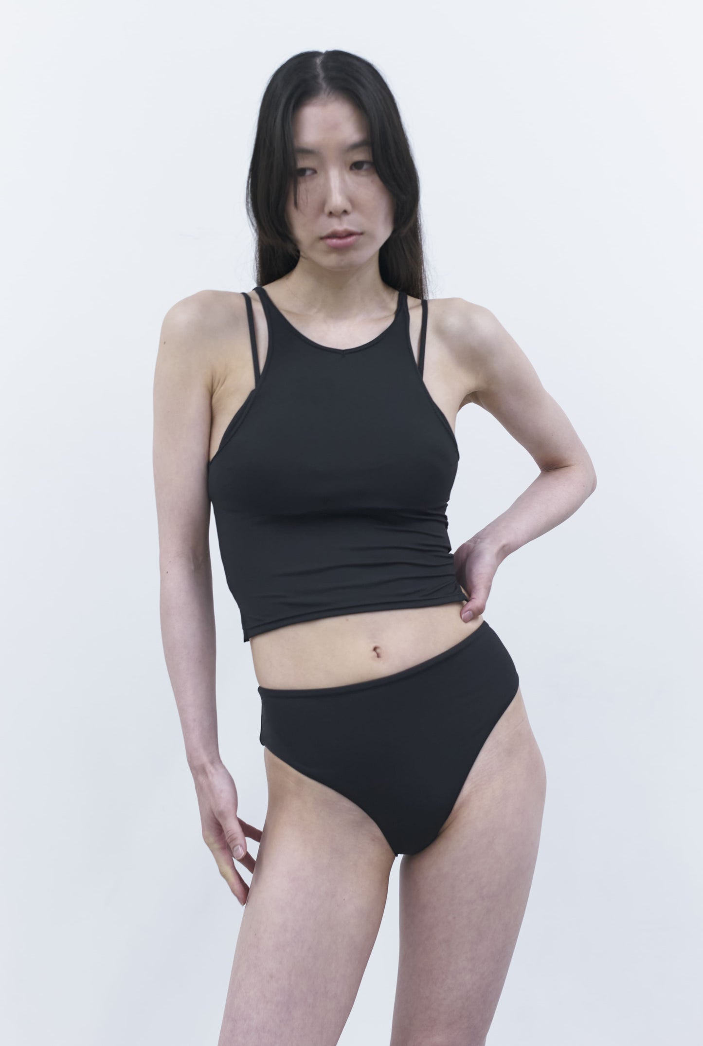 ♻︎Overlay Swim Cami 黒