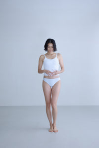 〈NEW〉♻Back Round Swim Tank 白