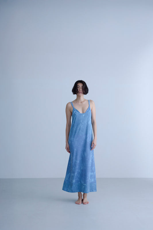 〈NEW〉♻Layering Long Dress 藍染 Marble