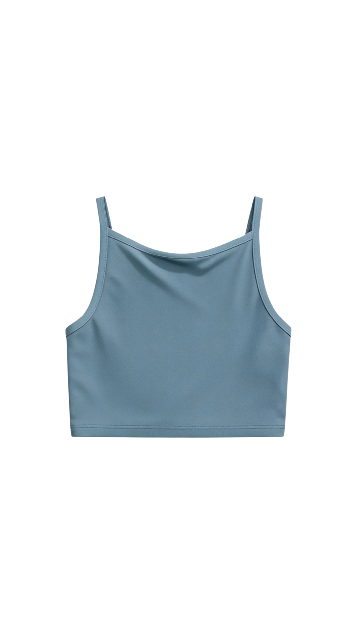 ♻︎High Neck Short Swim Tank Sumi Blue