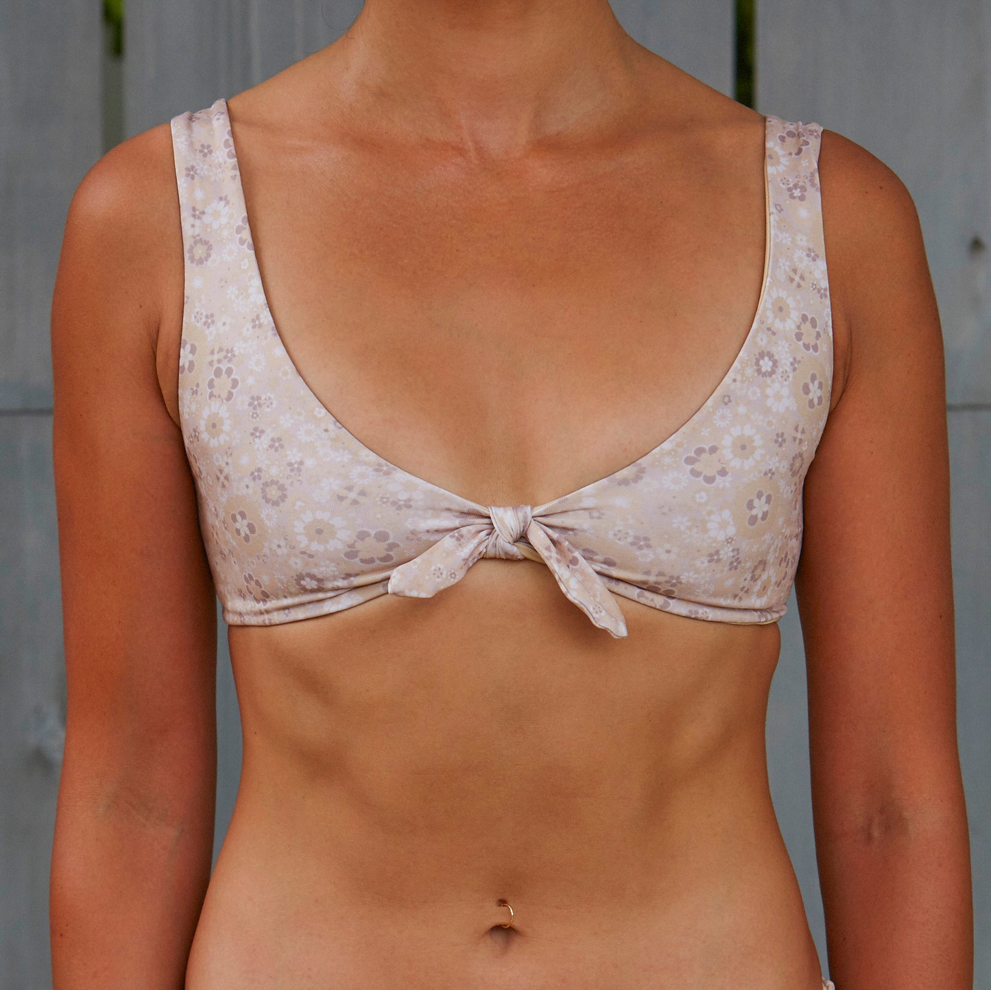 Retro Flower Top BEG