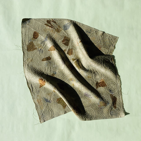 Asisai 紫陽花 壱 -plant dyed antique kimono scarf-