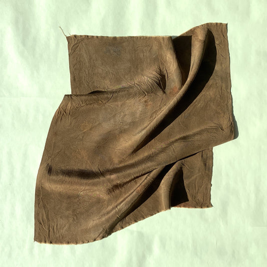 Tamanegi Coffee 玉珈  -plant dyed antique kimono scarf-