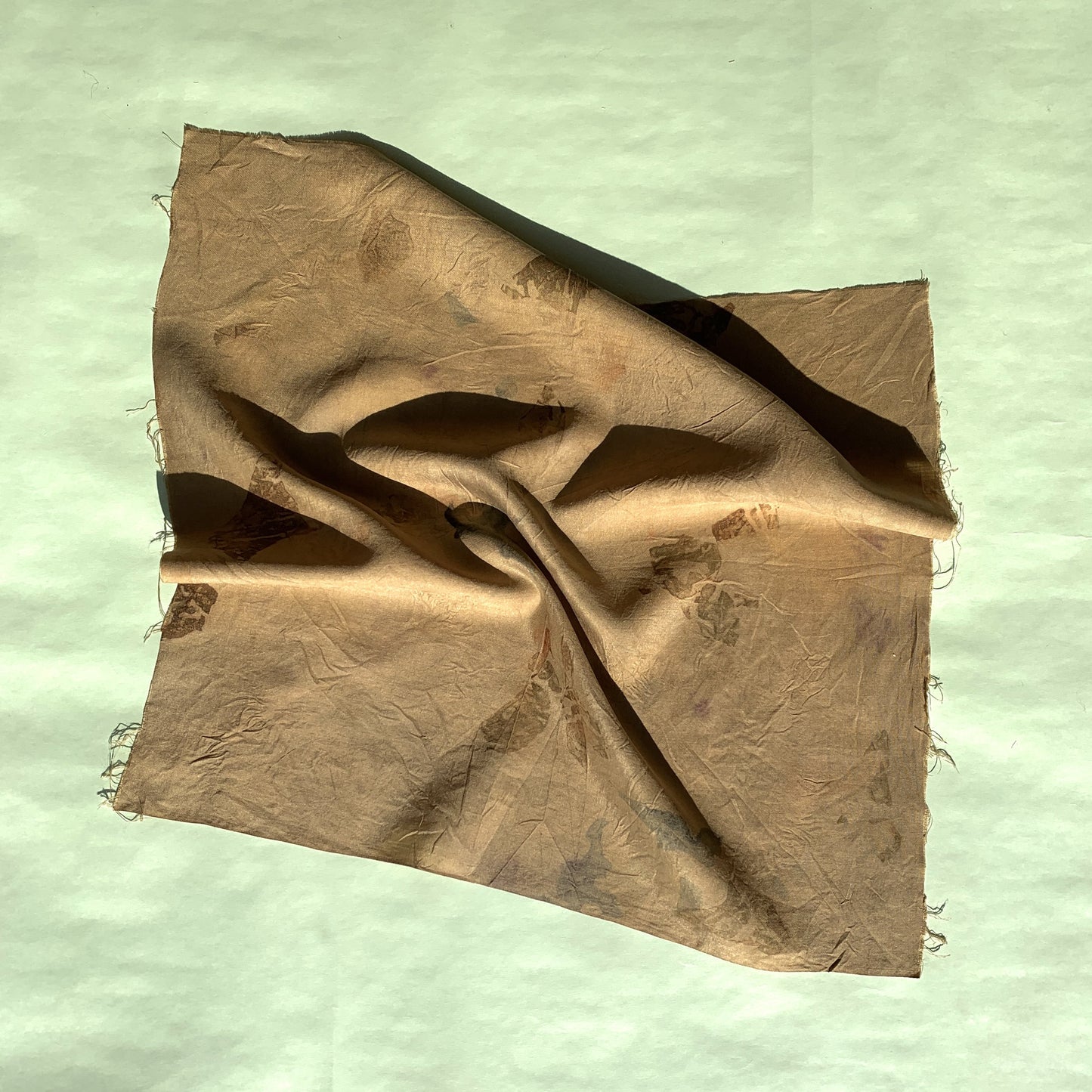 Tamanegi 玉葱  -plant dyed antique kimono scarf-