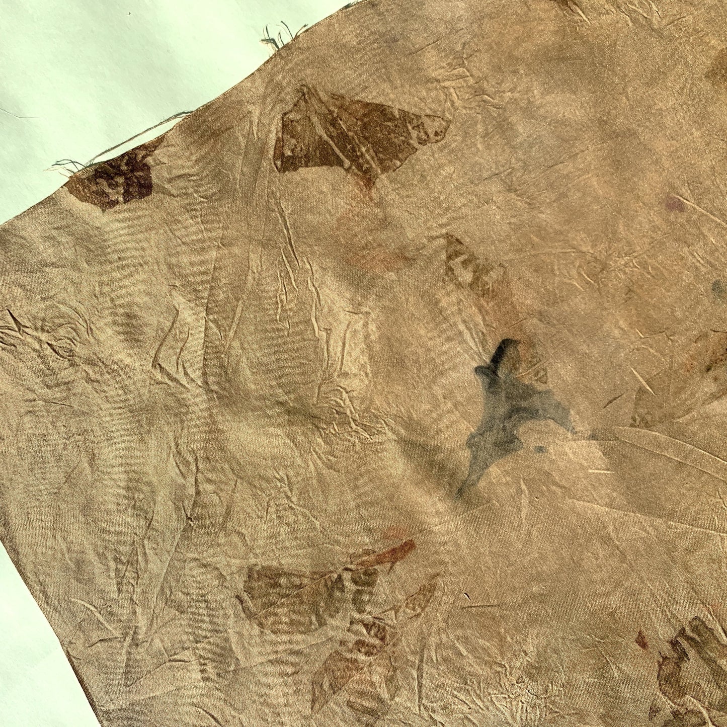 Tamanegi 玉葱  -plant dyed antique kimono scarf-