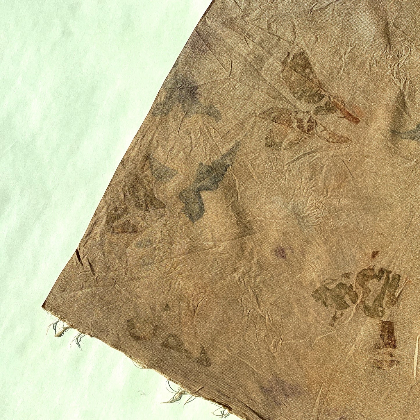 Tamanegi 玉葱  -plant dyed antique kimono scarf-