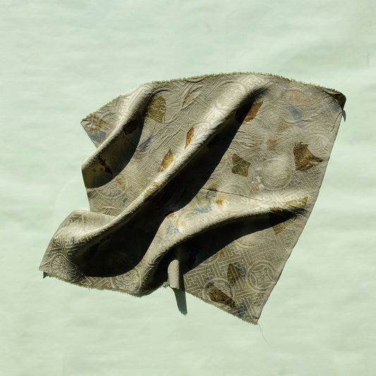 Asisai 紫陽花 弐 -plant dyed antique kimono scarf-