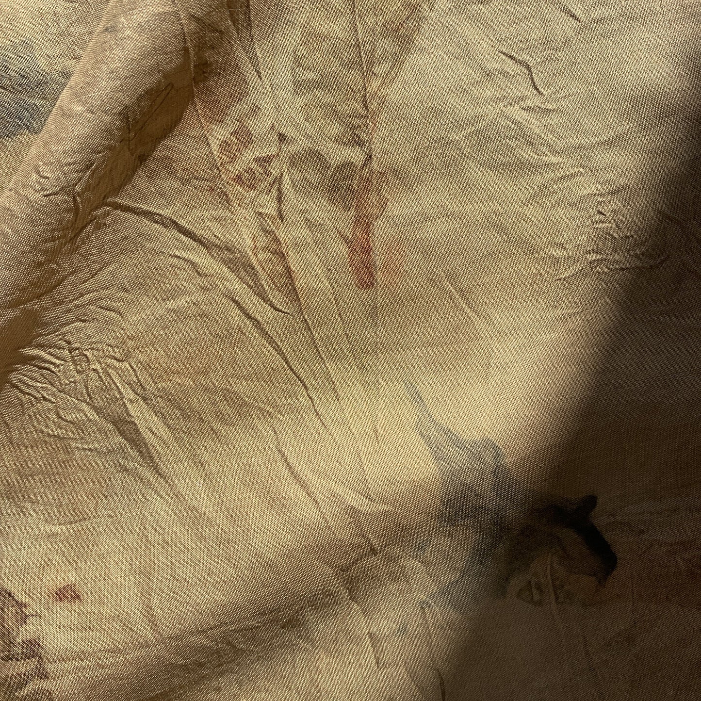 Tamanegi 玉葱  -plant dyed antique kimono scarf-