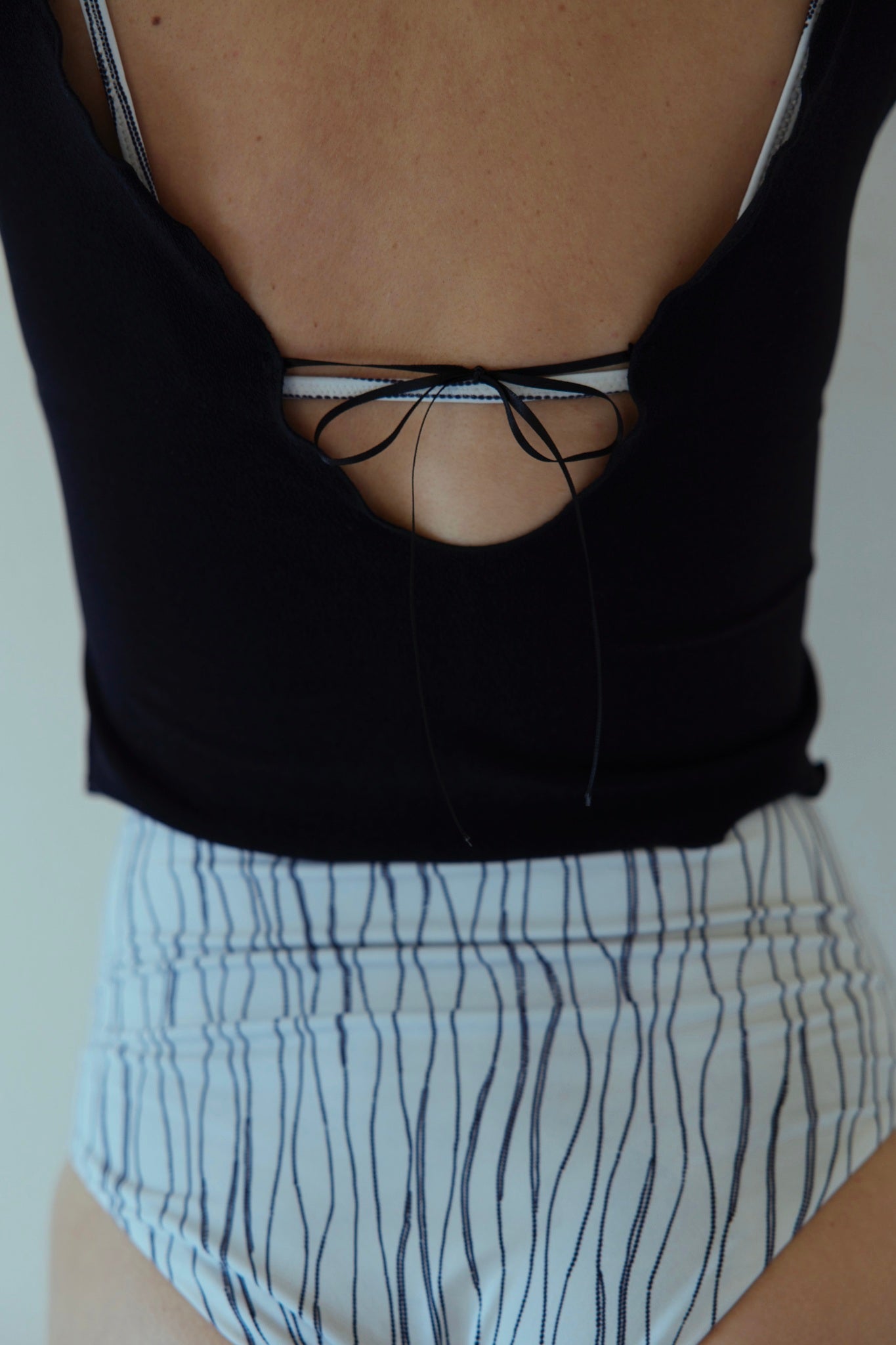 ♻Solid Bikini Top よろけ立涌