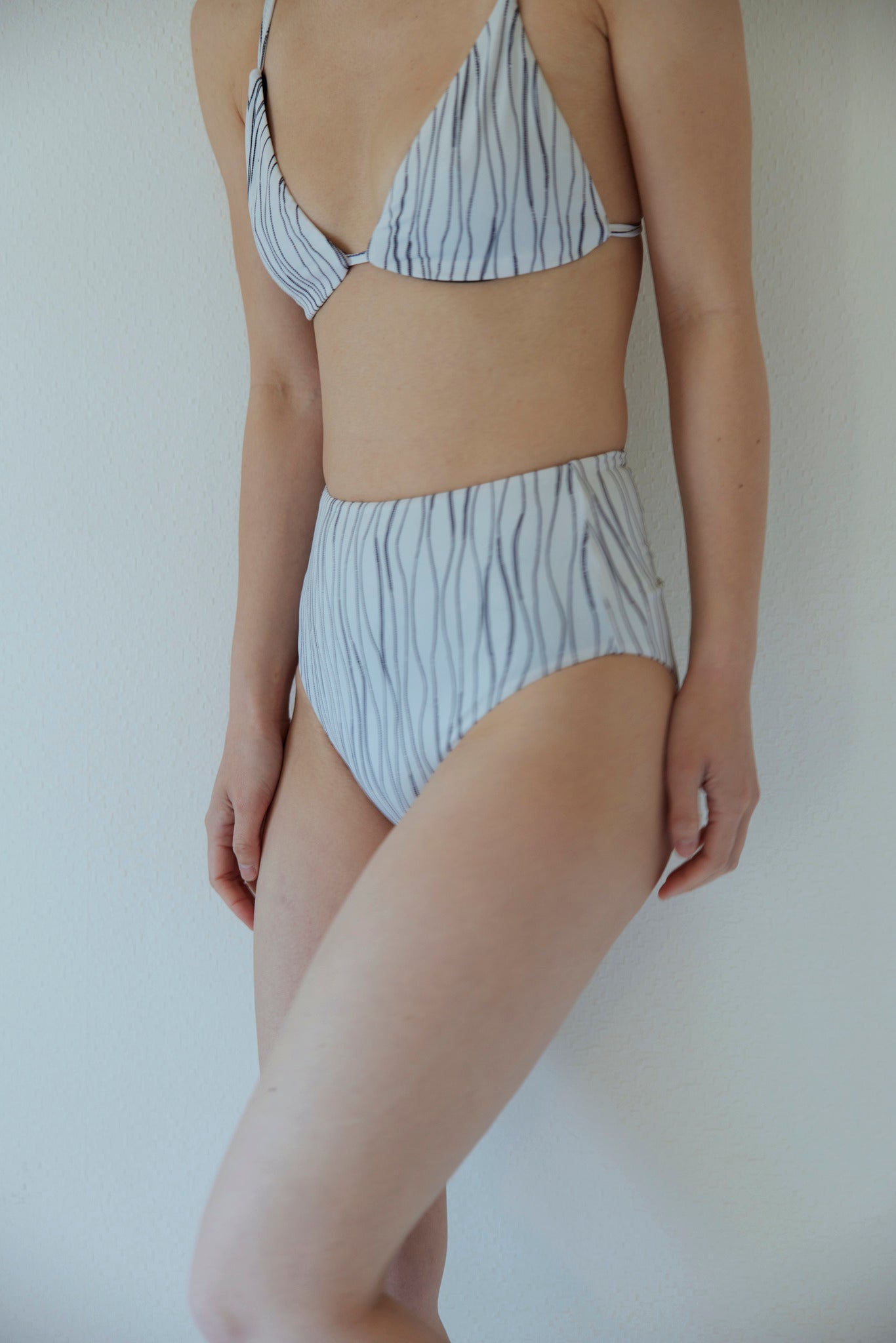 ♻Solid Bikini Top よろけ立涌