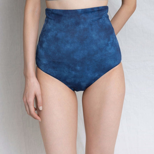 ♻Reversible High Waisted Bikini Bottom 藍染
