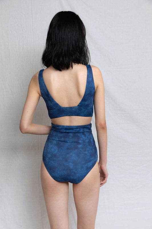 ♻Swim Tank Shorty 藍染