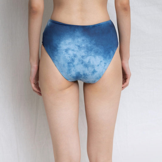 ♻Mid Waist Bikini Bottom 藍染