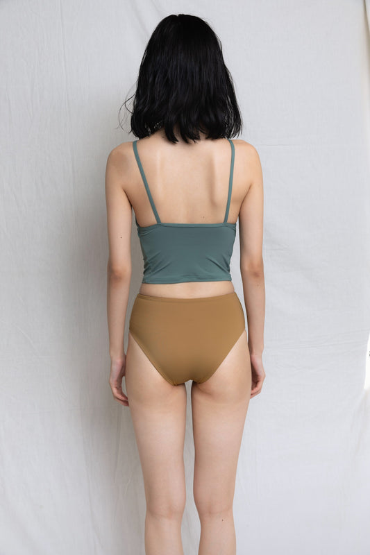 ♻Mid Waist Bikini Bottom 山吹