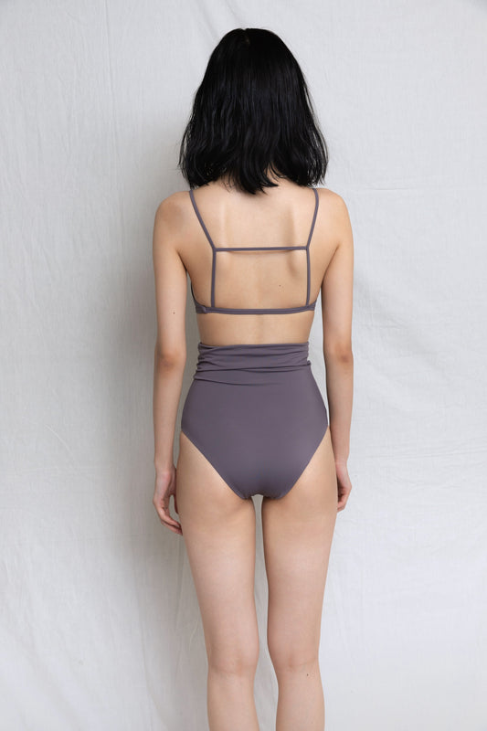 ♻Back Line Bikini Top 淡藤