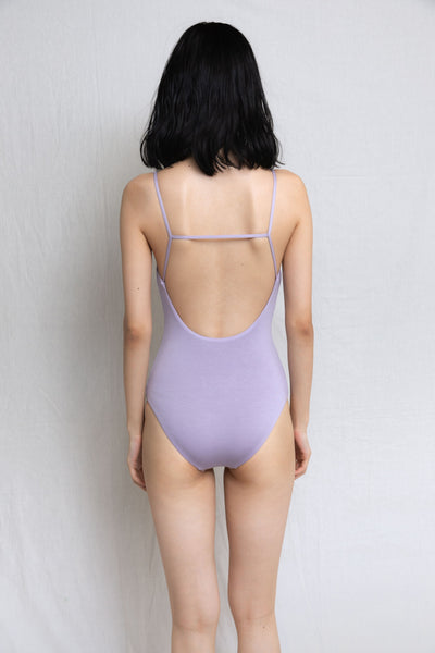 Back Line Bodysuit Purple