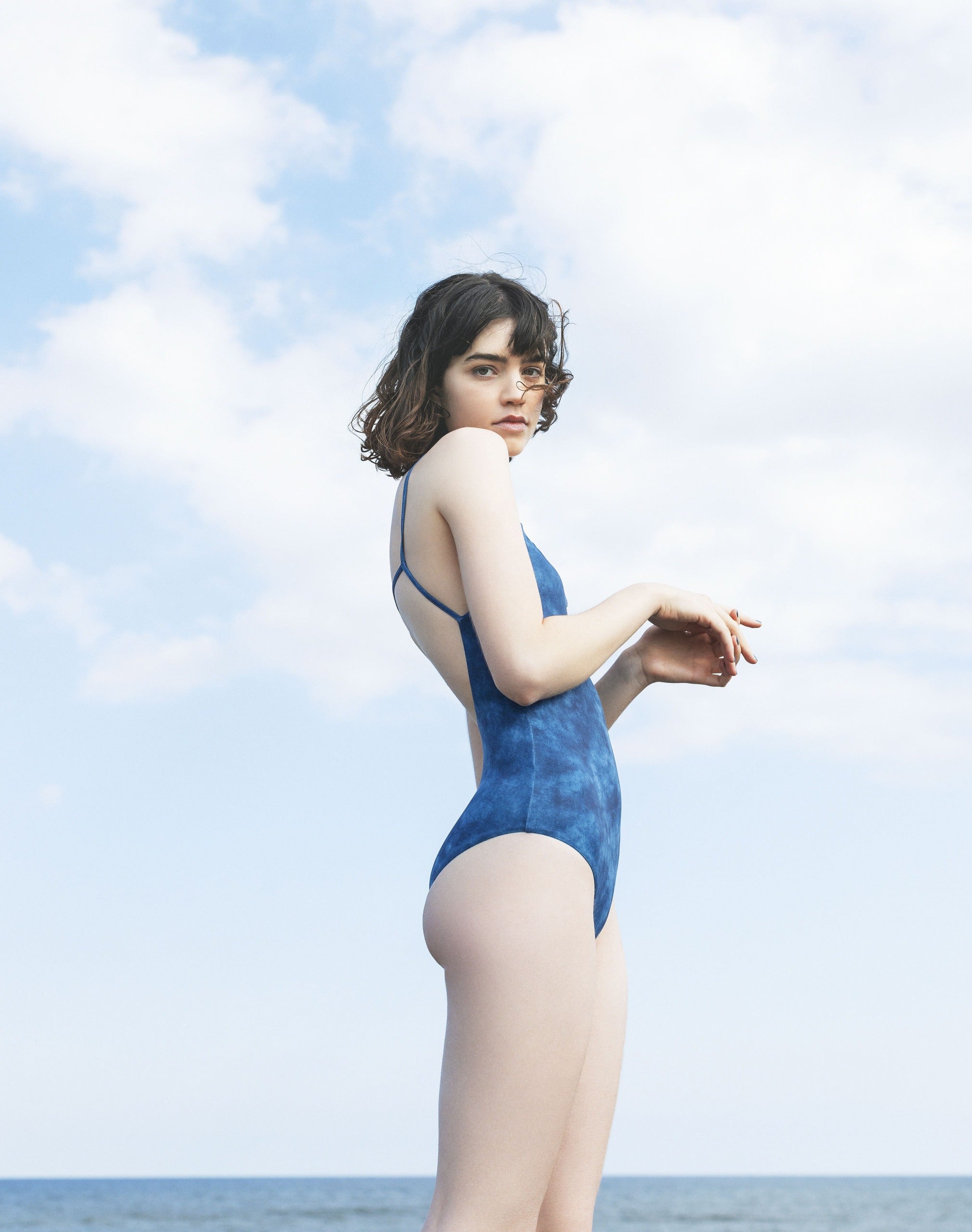 ♻Back Line One-Piece 藍染 – eit swim〈イト スイム〉